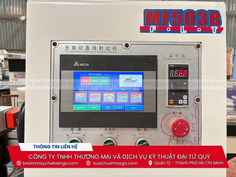 Máy dán cạnh tự động 5cn MF503B đã qua sử dụng