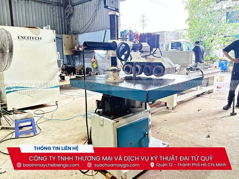Máy tupi 1 trục tải nặng TS-142 kết hợp máy đưa phôi 4 bánh đã qua sử dụng